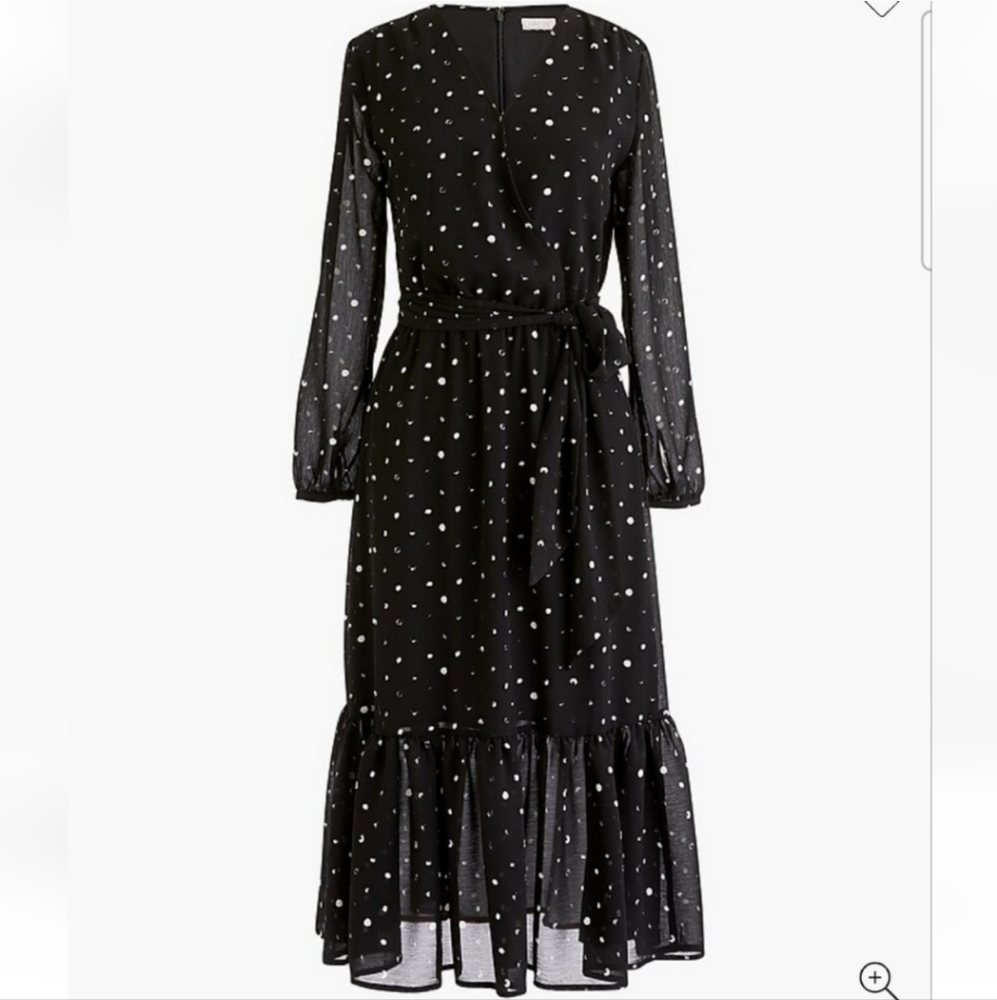 Jcrew Point Sur faux-wrap dress in crinkle chiffon